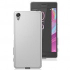 Sony Xperia X Performance kieto silikono TPU skaidrus, baltas dėklas - nugarėlė