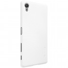 Nillkin Frosted Shield Sony Xperia X Performance baltas plastikinis dėklas + apsauginė ekrano plėvelė