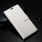 Sony Xperia XA1 atverčiamas baltas odinis dėklas - piniginė