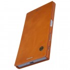 Prabangus „Nillkin“ Qin serijos rudas odinis atverčiamas Sony Xperia XZ dėklas - knygutė