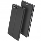 „Dux Ducis“ Skin serijos Sony Xperia XZ Premium (Xperia XZ Premium Dual) juodas odinis atverčiamas dėklas