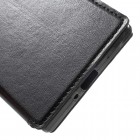 Roar Noble atverčiamas Sony Xperia XZ juodas odinis dėklas