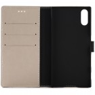 Sony Xperia XZ ir Sony Xperia XZs atverčiamas smėlinis odinis retro dėklas - piniginė