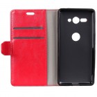 Sony  Xperia XZ2 Compact atverčiamas raudonas odinis dėklas, knygutė - piniginė