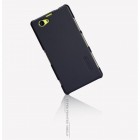 Sony Xperia Z1 Compact Nillkin Frosted Shield juodas plastikinis dėklas + apsauginė ekrano plėvelė