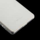 Sony Xperia Z2 skaidrus (permatomas) kieto silikono TPU ploniausias pasaulyje baltas dėklas