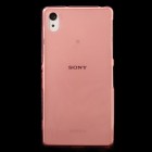 Sony Xperia Z2 skaidrus (permatomas) kieto silikono TPU ploniausias pasaulyje raudonas dėklas