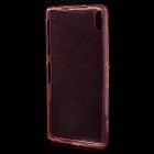 Sony Xperia Z2 skaidrus (permatomas) kieto silikono TPU ploniausias pasaulyje raudonas dėklas