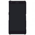 Nillkin Frosted Shield Sony Xperia Z3 Compact juodas plastikinis dėklas + apsauginė ekrano plėvelė