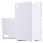 Sony Xperia Z3+ Plius Nillkin Frosted Shield baltas plastikinis dėklas + apsauginė ekrano plėvelė