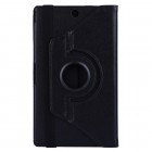 Sony Xperia Z3 Tablet Compact atverčiamas, sukamas 360 laipsnių, juodas odinis dėklas - stovas
