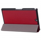 Sony Xperia Z3 Tablet Compact atverčiamas raudonas odinis dėklas (sulankstomas)