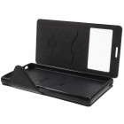 Sony Xperia Z5 Premium „Roar“ Diary juodas odinis atverčiamas dėklas - piniginė
