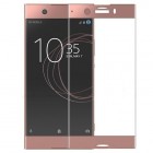 Sony Xperia XZ1 Compact „Calans“ 9H Tempered Glass sustiprintos apsaugos rožinis pilnai dengiantis apsauginis ekrano stiklas 0,2 mmSony Xperia XZ1 Compact „Calans“ 9H Tempered Glass sustiprintos apsaugos rožinis pilnai dengiantis apsauginis ekrano stiklas