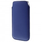 Universali tamsiai mėlyna odinė įmautė - dėklas (XL dydis)