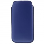 Universali tamsiai mėlyna odinė įmautė - dėklas (XL dydis)