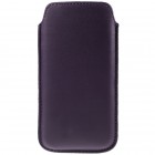 Universali tamsiai violetinė odinė įmautė - dėklas (XL dydis)