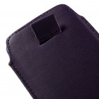 Universali tamsiai violetinė odinė įmautė - dėklas (XL dydis)