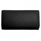 „Litchi“ universali juoda odinė telefono piniginė - dėklas (L dydis)