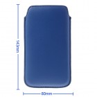 Universali tamsiai mėlyna odinė įmautė - dėklas (L+ dydis)