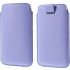 Universali šviesiai violetinė odinė įmautė - dėklas (L dydis)