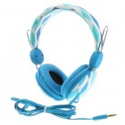 „Wallytech“ šviesiai mėlynos ausinės su lankeliu (su rombais)