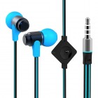 „Wallytech“ mėlynos įkišamos į ausis ausinės (juodos)