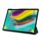 Samsung Galaxy Tab S5e (T720, T725) atverčiamas spalvotas „Sakura“ odinis dėklas - knygutė