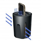 „Fast“ Wireless Charging automobilinis juodas telefono kroviklis / laikiklis
