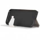 Samsung Galaxy Xcover 4 / 4S (G390, G398) atverčiamas baltas odinis dėklas - piniginė