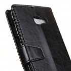 Samsung Galaxy Xcover 4 / 4S (G390, G398) atverčiamas juodas odinis dėklas - piniginė