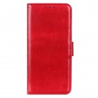 Xiaomi 12 Lite atverčiamas raudonas odinis dėklas - piniginė