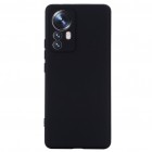 Xiaomi 12 Pro Shell kieto silikono TPU juodas dėklas - nugarėlė