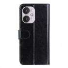 Xiaomi Redmi 13C (Poco C65) atverčiamas juodas odinis dėklas - piniginė
