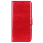 Xiaomi Redmi 13C (Poco C65) atverčiamas raudonas odinis dėklas, knygutė - piniginė