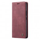 Xiaomi 14 Ultra CaseMe Retro solidus atverčiamas bordo odinis dėklas - knygutė