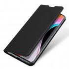 „Dux Ducis“ Skin serijos Xiaomi Mi 10 (10 Pro) juodas odinis atverčiamas dėklas