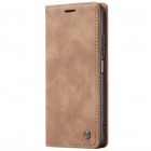 Xiaomi Mi 11 Lite CaseMe Retro solidus atverčiamas rudas odinis dėklas - knygutė