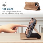 Xiaomi Mi 11 Lite CaseMe Retro solidus atverčiamas rudas odinis dėklas - knygutė