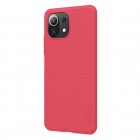 Xiaomi Mi 11 Lite Nillkin Frosted Shield raudonas plastikinis dėklas