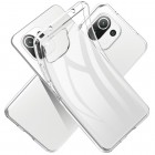 Xiaomi Mi 11 Lite kieto silikono TPU skaidrus dėklas - nugarėlė