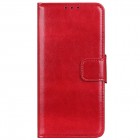 Xiaomi Mi Note 10 Lite atverčiamas raudonas odinis dėklas - piniginė