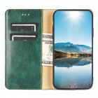 Solidus Xiaomi Poco F3 ir Xiaomi Mi 11i žalias odinis atverčiamas dėkla