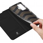 Dux Ducis Skin serijos Xiaomi Poco F4 GT juodas odinis atverčiamas dėklas