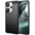 Poco F6 5G „Carbon“ kieto silikono TPU juodas dėklas - nugarėlė
