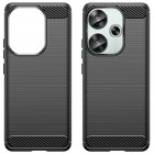Poco F6 5G „Carbon“ kieto silikono TPU juodas dėklas - nugarėlė