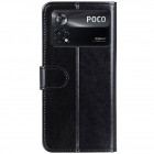 Xiaomi Poco X4 Pro serijos juodas odinis atverčiamas dėklas - knygutė