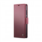 Xiaomi Poco X6 Pro 5G (Redmi K70E) CaseMe Leather solidus atverčiamas bordo odinis dėklas - knygutė
