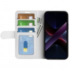 Poco X7 Pro 5G, Redmi Turbo 4 5G Binfen atverčiamas baltas odinis dėklas - piniginė