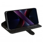 Poco X7 Pro 5G, Redmi Turbo 4 5G Binfen atverčiamas juodas odinis dėklas - piniginė